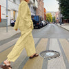 Top Wide Leg Pants Suit