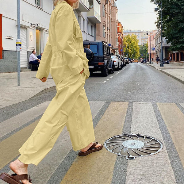 Top Wide Leg Pants Suit