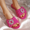 Rhinestone Buckle Sandals