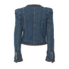 Padded Shoulder Denim Jacket