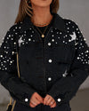 Cocoa Yacht Club Beads Loose Denim Jacket