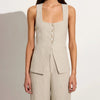 Sleeveless Square Collar Vest & Pants