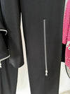 Zipper Ruffled Blazer & Skinny Pants