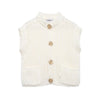 Gold Button Thick Knitted Cardigan Vest