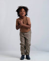 Gingerbread Ribbed Button Top