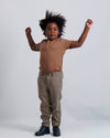 Gingerbread Ribbed Button Top