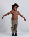 Gingerbread Ribbed Button Top