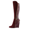 Cocoa Yacht Club Patchwork Zipper Wedges Brown Boots