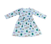 Pups Long Sleeve Milk Silk Dress