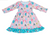 Pink Let It Snow Long Sleeve Ruffle Milk Silk Dress