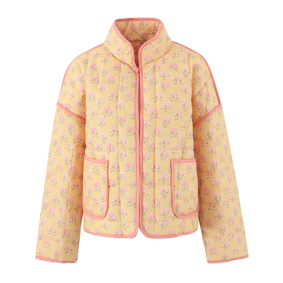 Cocoa Yacht Club Print Quilted Cotton Jacket