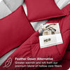 Queen Size All Season Super Soft Down Alternative Comforter Set Red