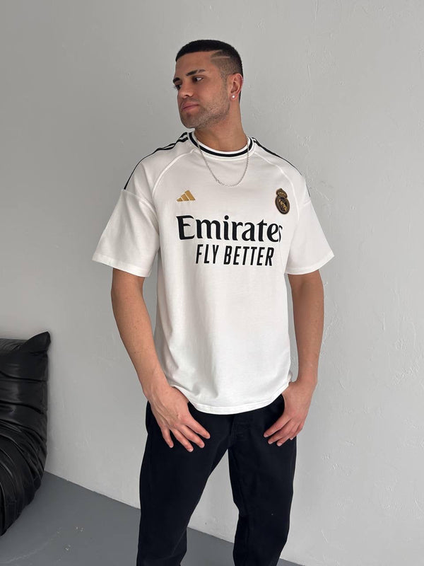 Real Madrid Emirates Fly Better Jersey - Retro Football Shirt - Vintage Soccer Tee