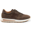 Suede & Calfskin Sneaker, Nicotine