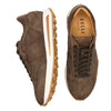 Suede & Calfskin Sneaker, Nicotine