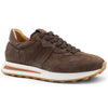Suede & Calfskin Sneaker, Nicotine