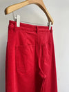 2024 Corduroy Wide-legged Trousers Women Loose Casual Red Pants