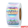 Cocoa Yacht Club BRAND YOU 100-500pcs Rainbow Laser Thank You Stickers