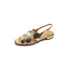 Cocoa Yacht Club Leather Flat Heel Sandals