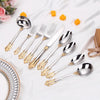 Cocoa Yacht Club Vintage Western Luxury Gold Plated Cutlery Set