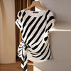 Cocoa Yacht Club Striped Printed Top