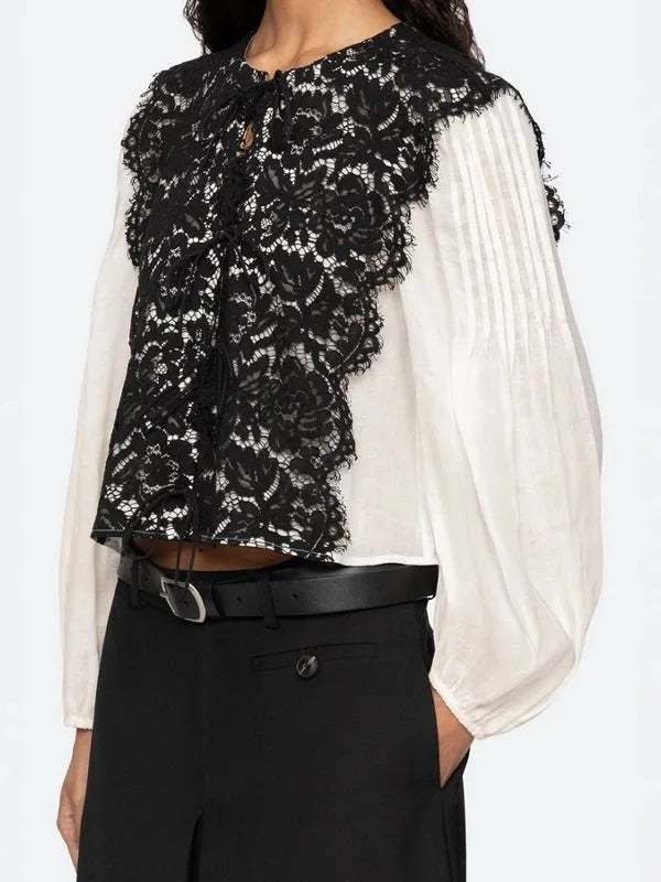 Cocoa Yacht Club Lace Blouse