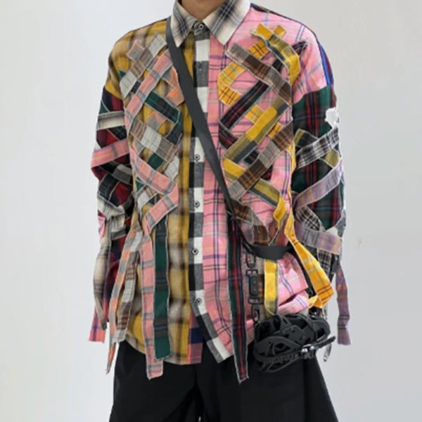 Cocoa Yacht Club Plaid Spliced Shirt