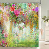 Cocoa Yacht Club Flowers Butterfly Pattern Shower Curtains