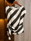 Cocoa Yacht Club Striped Printed Top