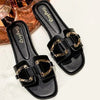 Cocoa Yacht Club Metal Decor Flat Sandals
