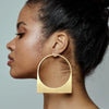 Cocoa Yacht Club Large Hoop Earrings with Custom Name