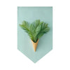 Cocoa Yacht Club Triangle Flag Kitchen Plant Pattern Short Curtain