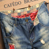 Cocoa Yacht Club Cafedo Brasil Ripped Denim Shorts