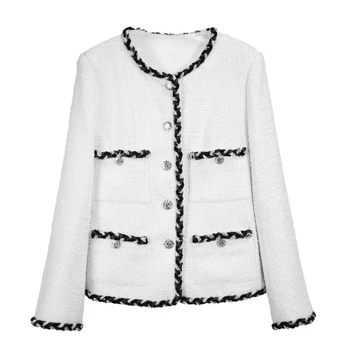 White Tweed Jacket Coat