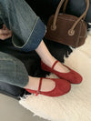 Cocoa Yacht Club Velvet Mary Jane Ballet Shoes