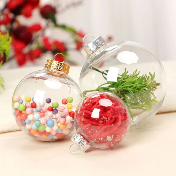 6Pcs Clear Fillable Tree Hanging Ornament