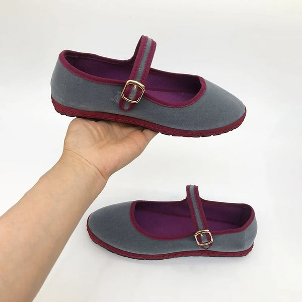 Cocoa Yacht Club Gray Mary Jeans Flats