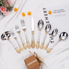 Cocoa Yacht Club Vintage Western Luxury Gold Plated Cutlery Set