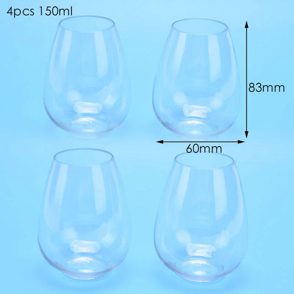 Cocoa Yacht Club 2/4Pcs New 16OZ 480ML Unbreakable Wine Glasses