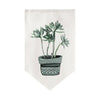 Cocoa Yacht Club Triangle Flag Kitchen Plant Pattern Short Curtain