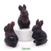 1.5" Elf Rabbit Natural Crystal Amethyst Quartz Agate Bunny Animal Craft Figurines Stone Carving Healing Reiki Home Decor Gift