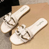 Cocoa Yacht Club Metal Decor Flat Sandals
