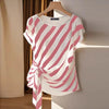 Cocoa Yacht Club Striped Printed Top