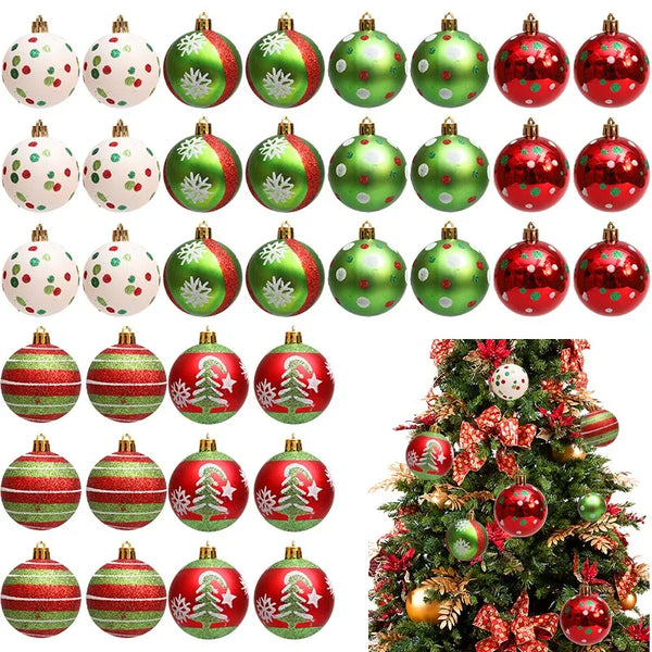 Glittering Hanging Xmas Balls