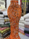 Cocoa Yacht Club African Beaded Lace Fabric