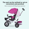 4 in 1 Folding Kids Trike Sit & Lying Toddler Stroller with Large Canopy