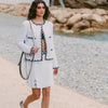 White Tweed Jacket Coat