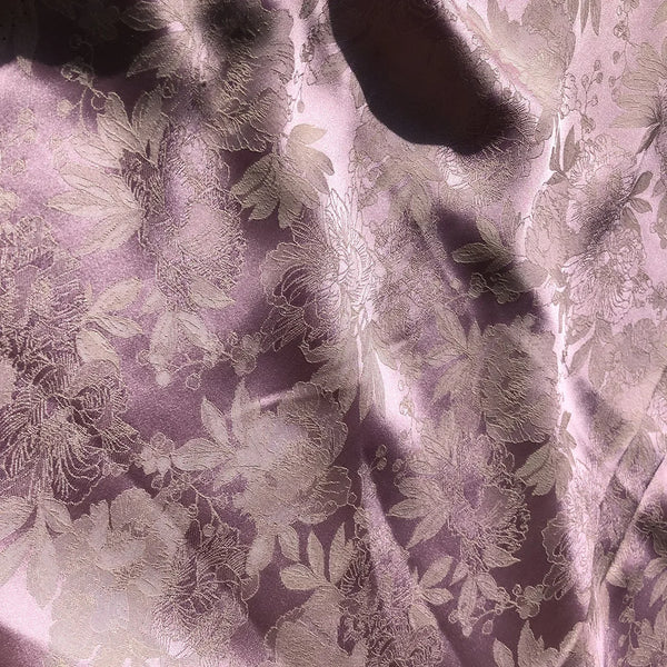Cocoa Yacht Club Two-Tone Embossed Peony Pattern Jacquard Fabric