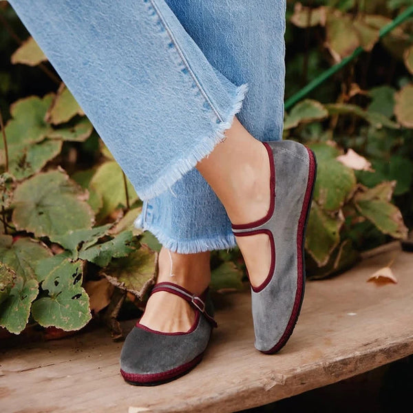 Cocoa Yacht Club Gray Mary Jeans Flats