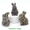 1.5" Elf Rabbit Natural Crystal Amethyst Quartz Agate Bunny Animal Craft Figurines Stone Carving Healing Reiki Home Decor Gift